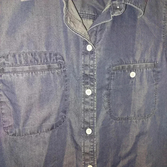Lucky Brand Denim Cotton Blend Shirt Womens Size Small - Picture 4 of 6